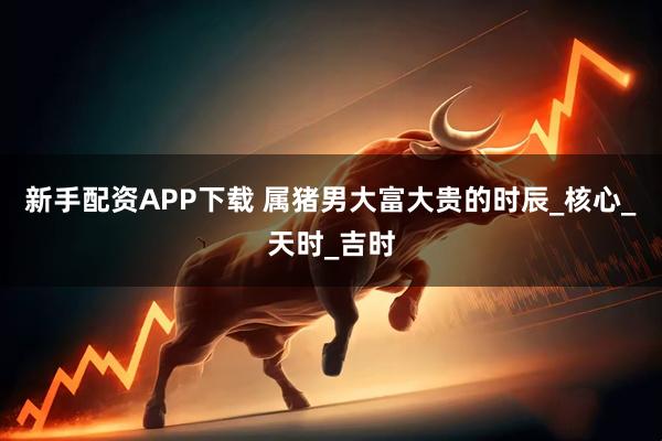 新手配资APP下载 属猪男大富大贵的时辰_核心_天时_吉时