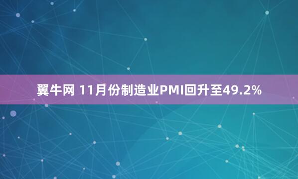 翼牛网 11月份制造业PMI回升至49.2%